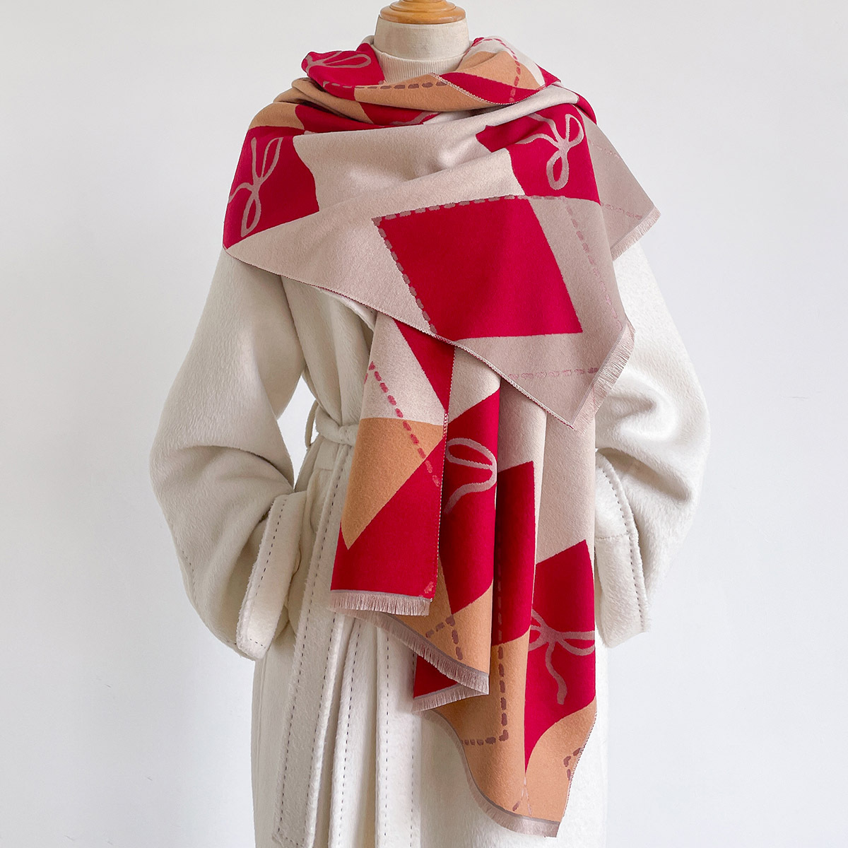 Pashmina Wrap Large - Bufanda de imitación de cachemira para
