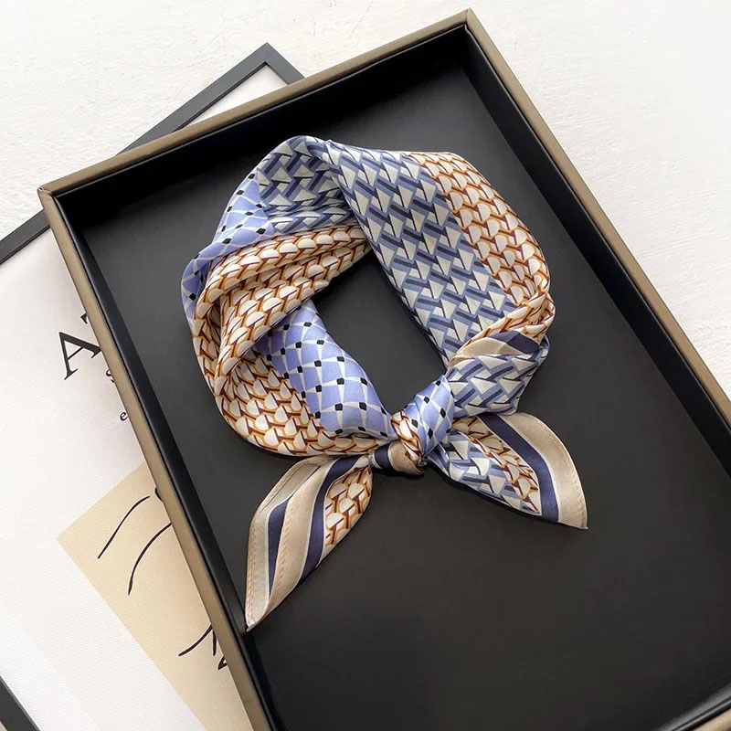 Silk Neck Scarf - Bufanda de seda auténtica con estampado