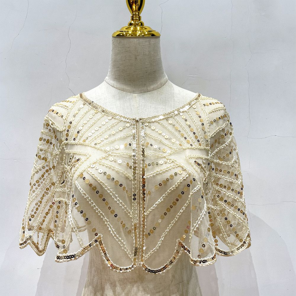 Stole Wedding Shawl - Chal formal de lentejuelas para la