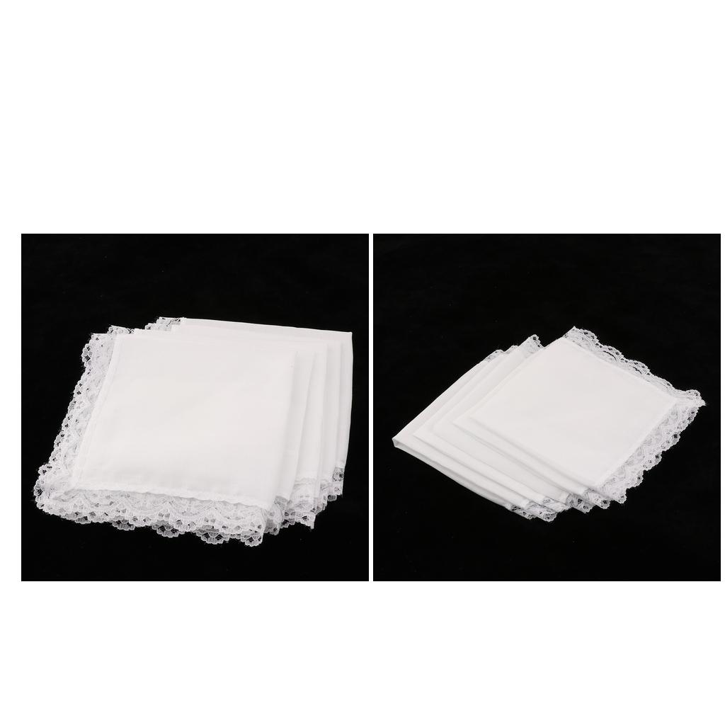 Handkerchief Cotton Men - Pañuelo de algodón blanco con encaje