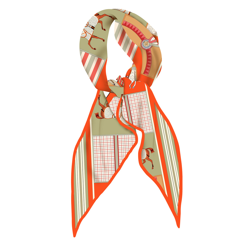 Silk Neck Scarf - Nuevas bufandas de seda estampadas de