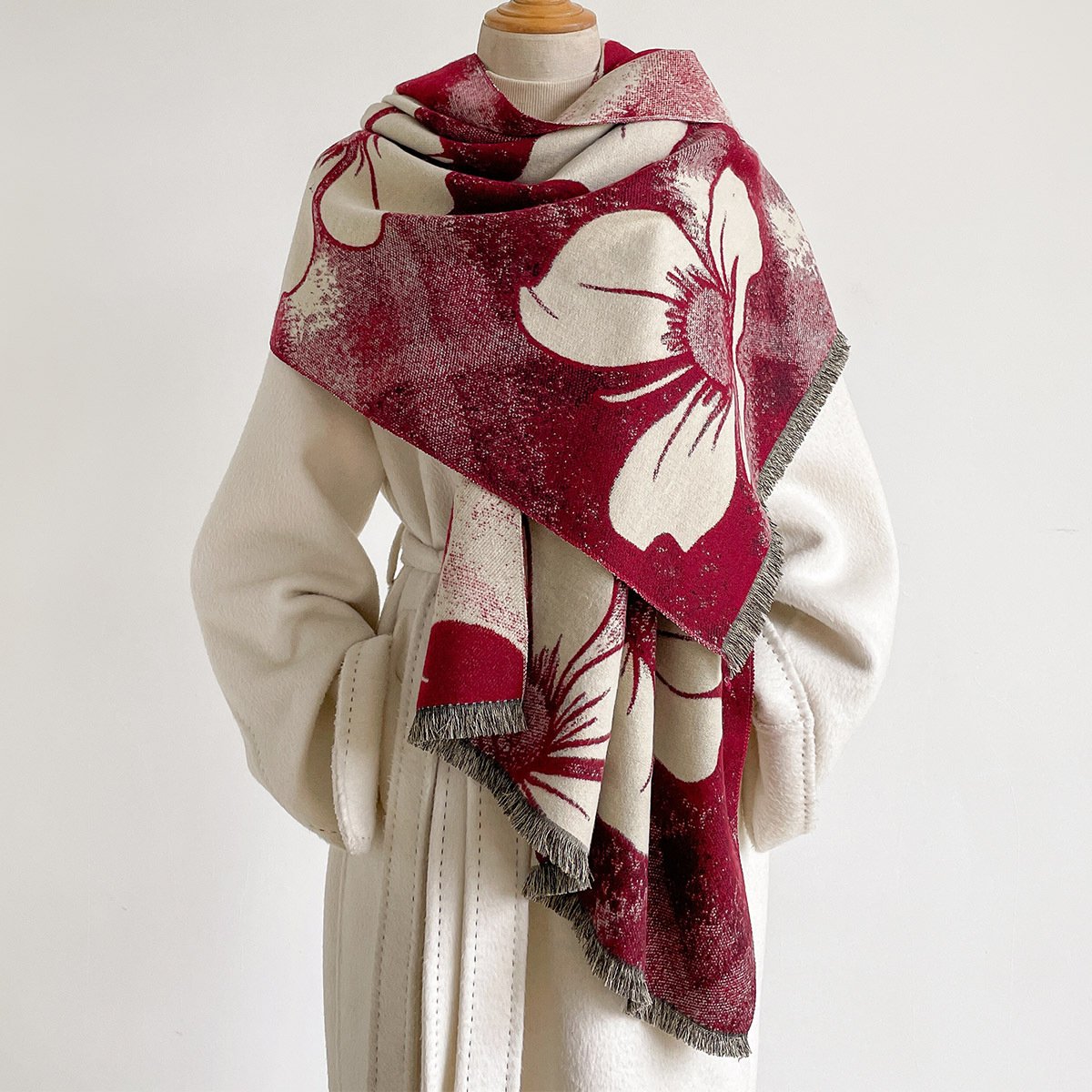Pashmina Wrap Large - Bufanda de imitación de cachemira para