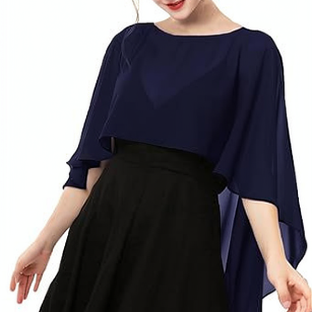 Stole Wedding Shawl - Chal de chifón para mujer, elegante