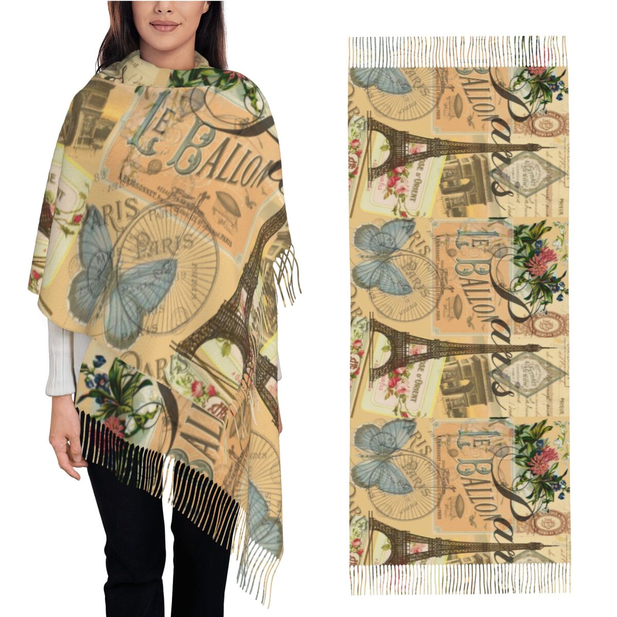 Pashmina Wrap Large - Chal Wrap mujer invierno bufanda larga