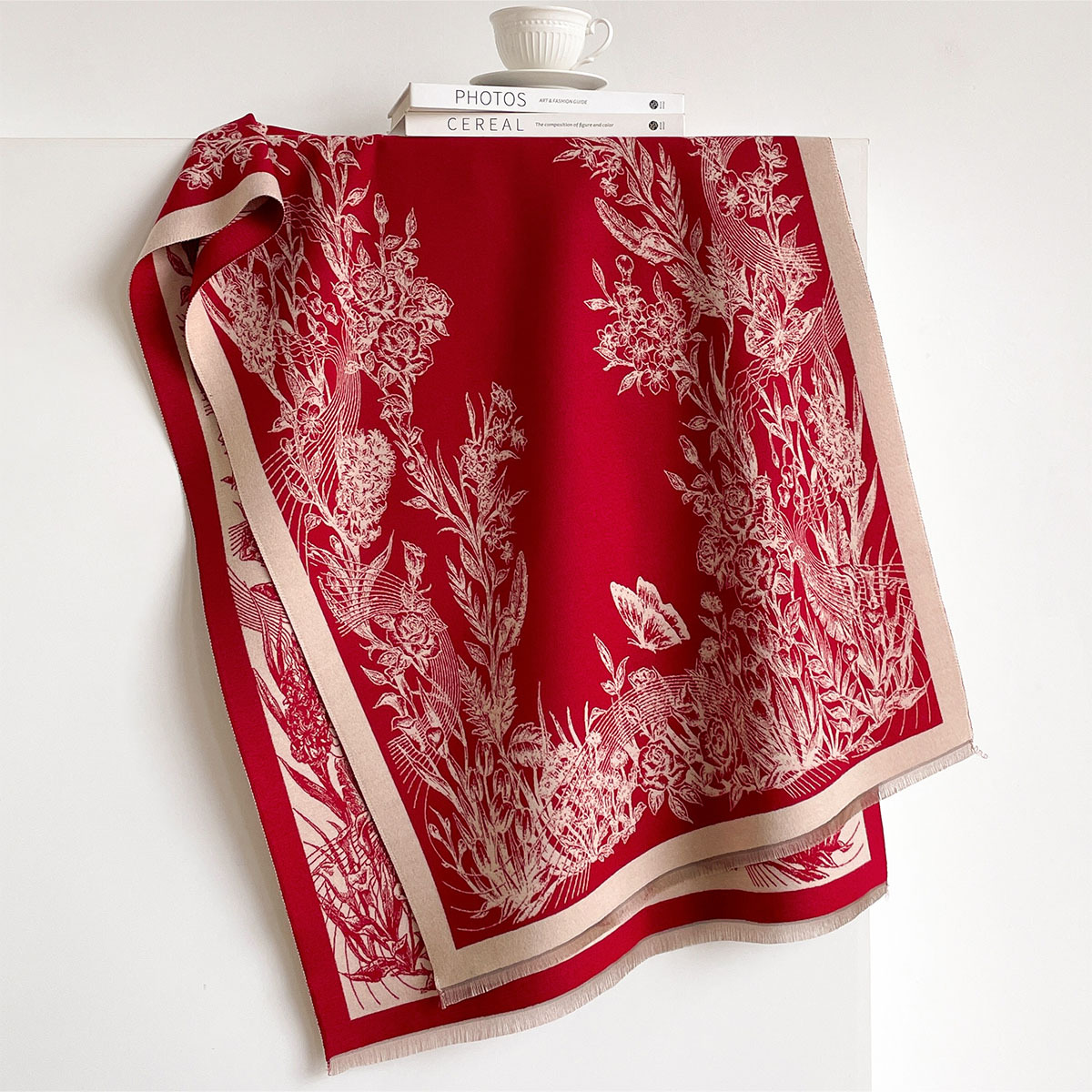 Pashmina Wrap Large - Bufanda de imitación de cachemira para