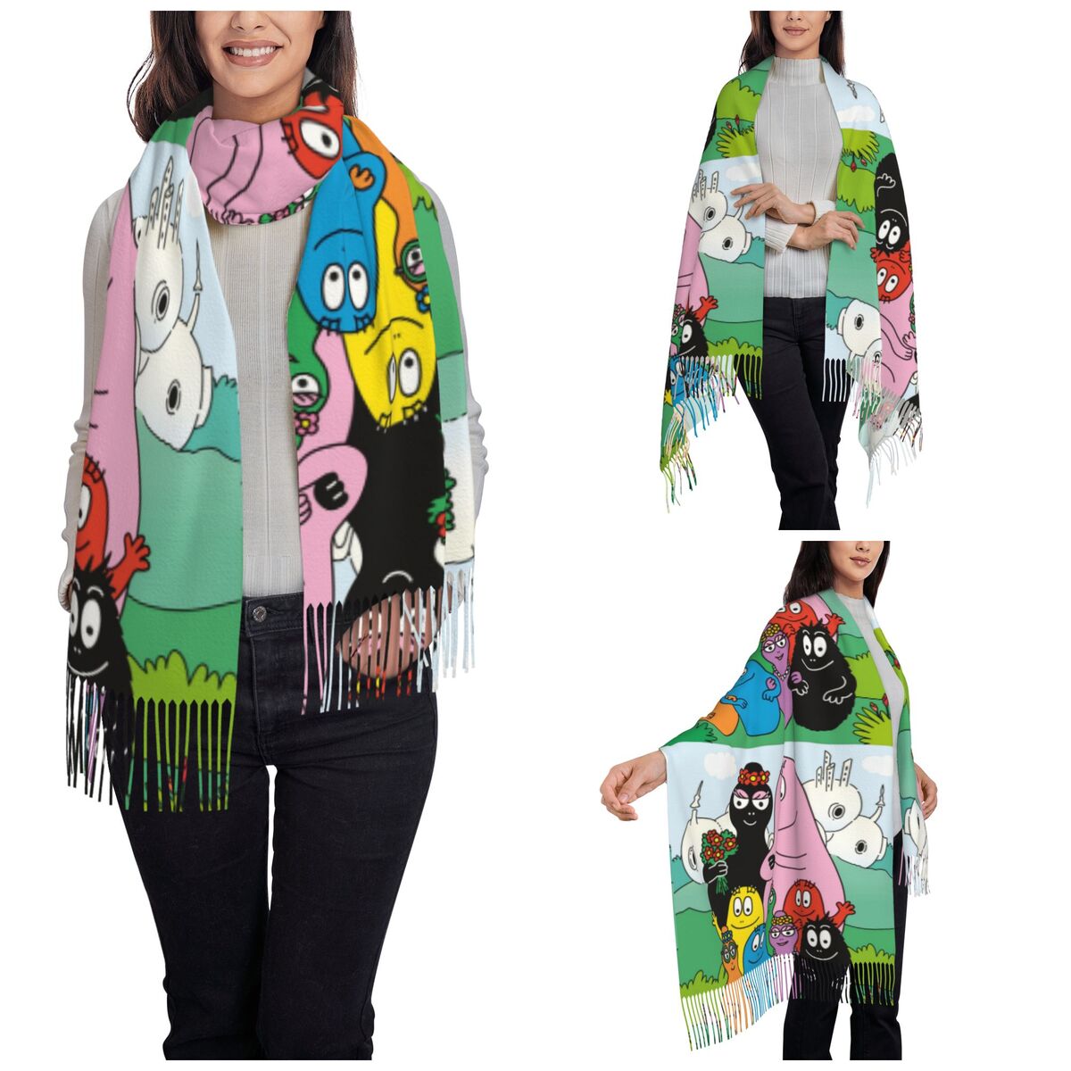 Les Barbapapa-chales familiare - Pashmina Wrap Large reseña y precio