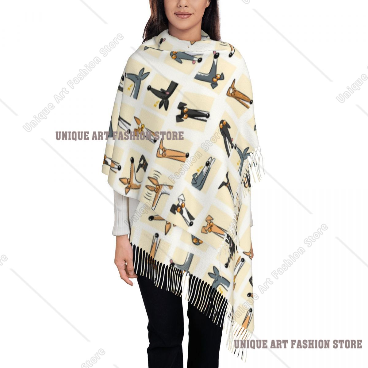 Bufanda con borlas para mujer, - Pashmina Wrap Large reseña y precio