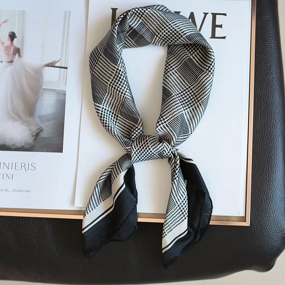 Nueva bufanda cuadrada con est - Silk Neck Scarf reseña y precio