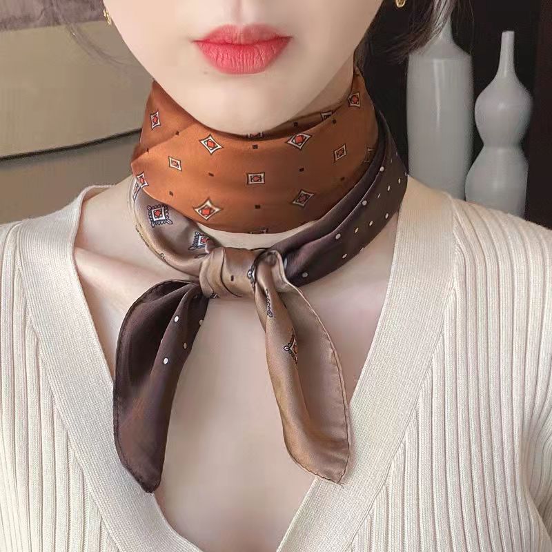 Nueva bufanda cuadrada con est - Silk Neck Scarf reseña y precio
